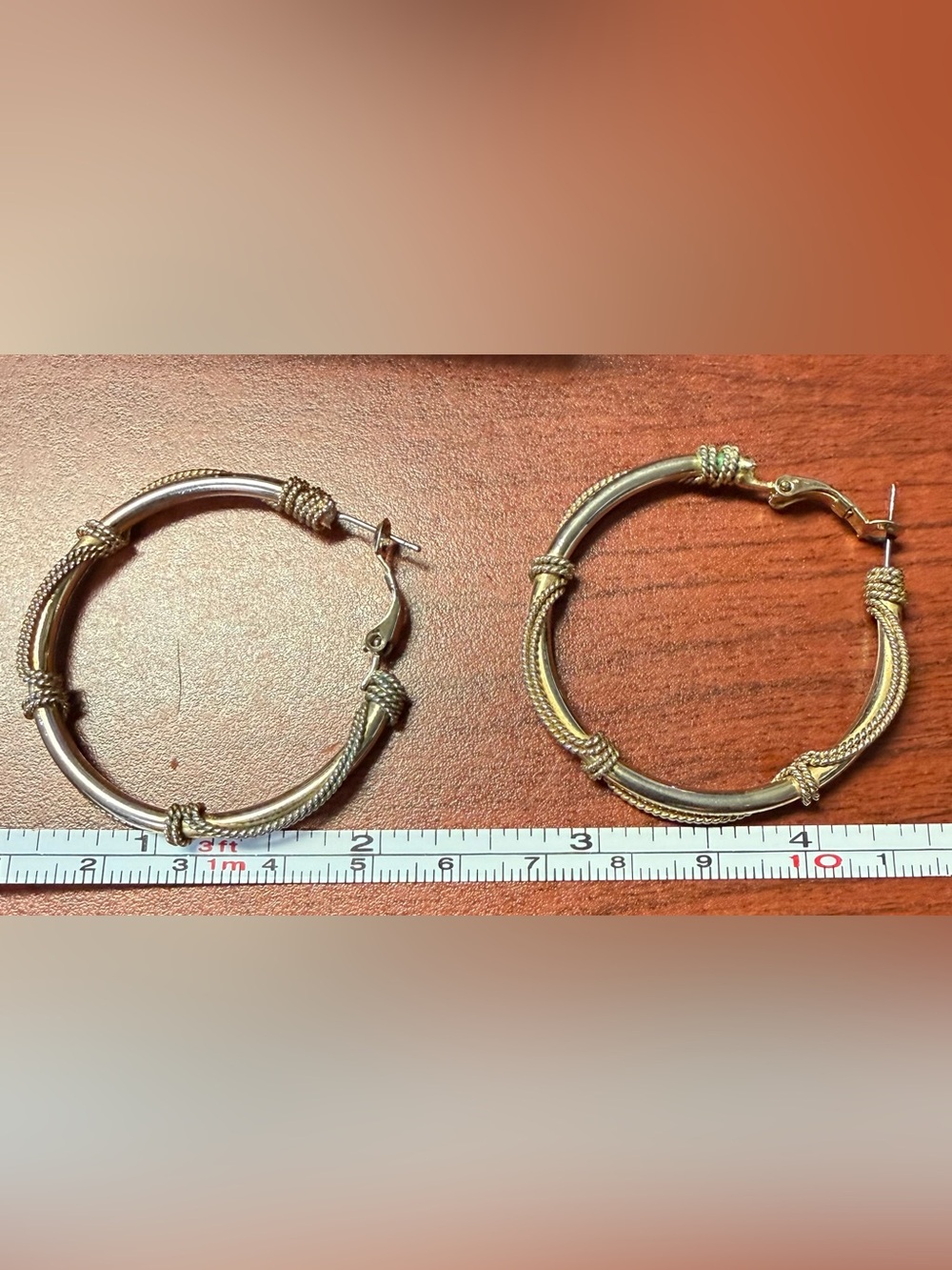 Two-Tone Gold & Silver Plated Twisted Hoop Earrings